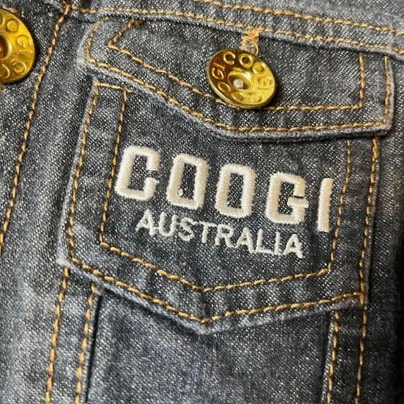 COOGI Australia Denim Toddler Jacket Back Logo Front Embroidery Cotton Size 2T - Picture 3 of 8